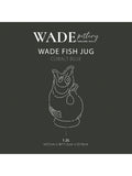 Wade Pottery fish earthenware jug 1.2L cobalt blue - British product