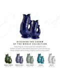 Wade Pottery fish earthenware jug 1.2L cobalt blue - British product