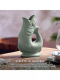 Wade Pottery fish earthenware jug 600ml sage green, UK version