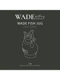 Wade Pottery fish earthenware jug sage green 1.2L (British brand)