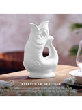Wade Pottery fish earthenware jug white 1.2L, UK version