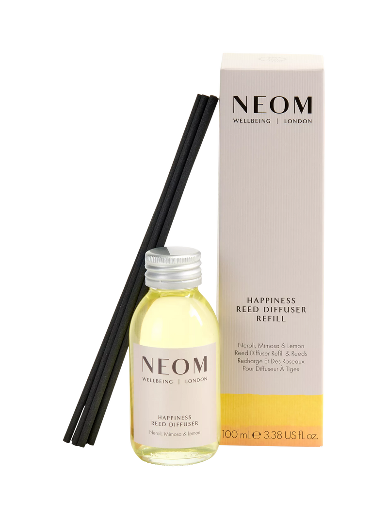NEOM Wellbeing London Happiness reed diffuser refill 100ml, imported from the UK