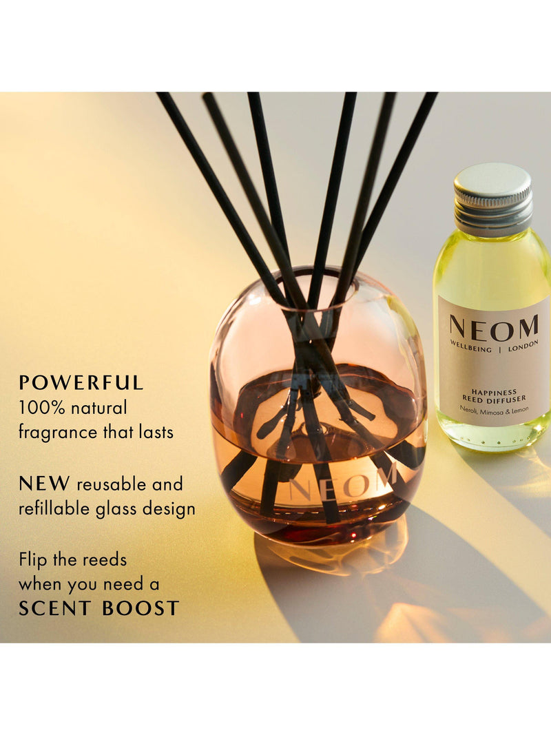 NEOM Wellbeing London Happiness reed diffuser refill 100ml, imported from the UK