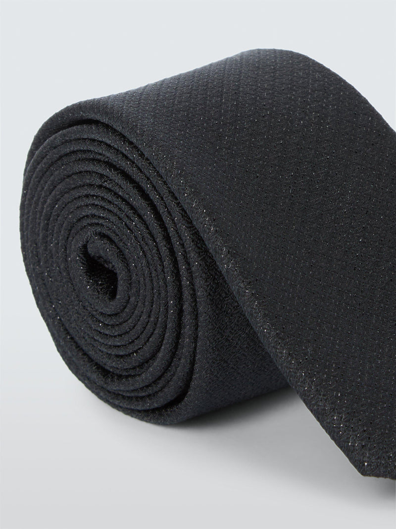 John Lewis sparkle silk blend tie black - British product