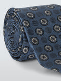 John Lewis silk tie large circle foulard airforce, imported from the UK