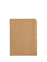 John Lewis Ralph Lauren Baby Cable Knit Blanket, Camel- Buy online at McGrocer