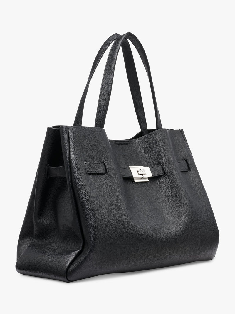 DKNY Bryar Large Satchel Bag Black, imported from the UK