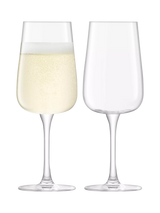 John Lewis LSA International Arc Glass Champagne Flute Set of 2 280ml- Buy online at McGrocer