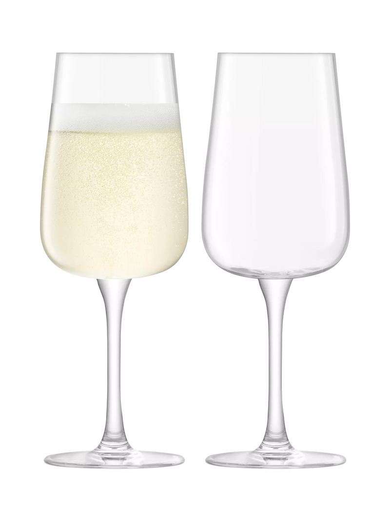 LSA International Arc champagne flutes set of 2 280ml (British brand)
