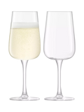 LSA International Arc champagne flutes set of 2 280ml (British brand)