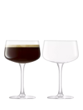 LSA International Arc champagne saucer set of 2 clear 250ml - British product