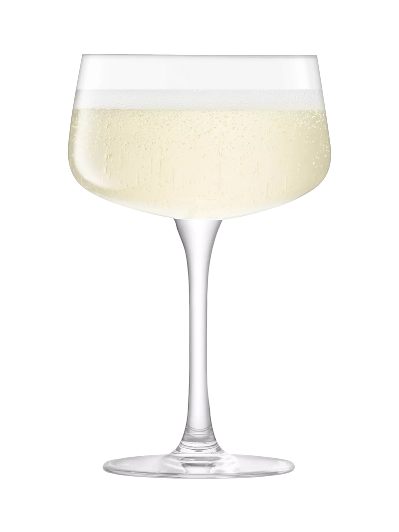 LSA International Arc champagne saucer set of 2 clear 250ml - British product