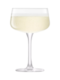 LSA International Arc champagne saucer set of 2 clear 250ml - British product