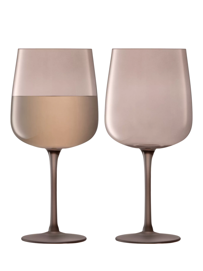 LSA International Arc Contrast wine glasses 330ml set of 2 Earth, imported from the UK