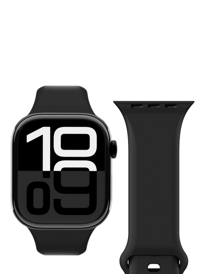 John Lewis Vonmählen Classic Band 2 Silicone Watch Band for Apple Watch 44mm/45mm/46mm/49mm, Black- Buy online at McGrocer