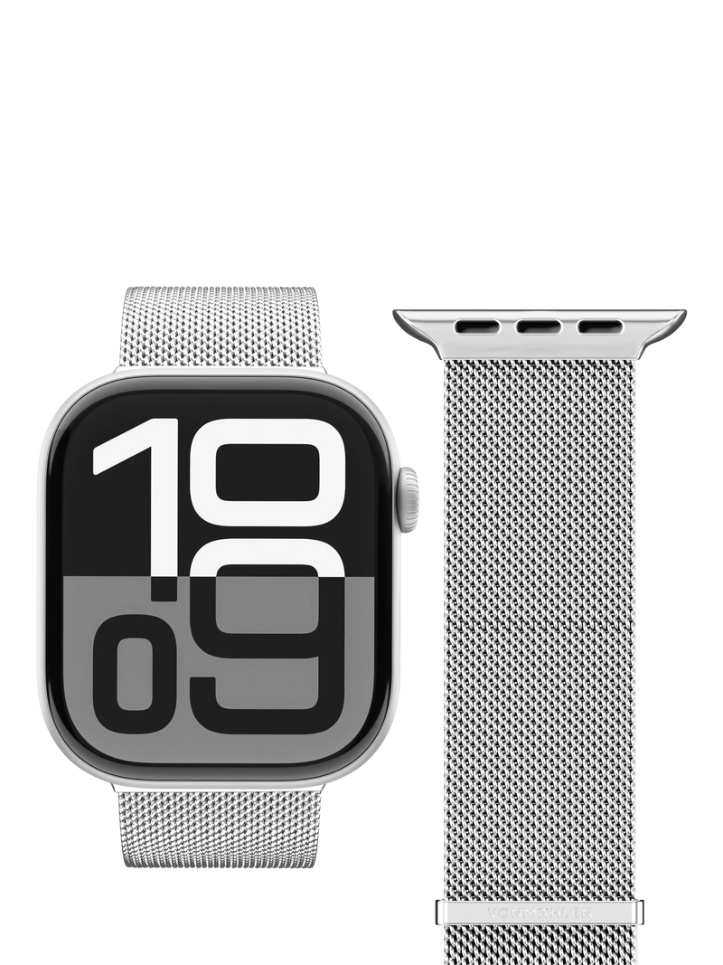 Vonmählen Milanese Loop 2 silver band, imported from the UK