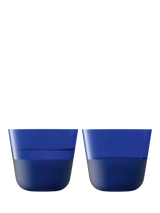 John Lewis LSA International Arc Contrast Glass Tumbler, Set of 2, 260ml, Cobalt- Buy online at McGrocer