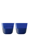 LSA International Arc Contrast glass tumblers set of 2 in cobalt 260ml - British product
