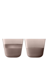 John Lewis LSA International Arc Contrast Earth Glass Tumbler Set of 2 260ml- Buy online at McGrocer