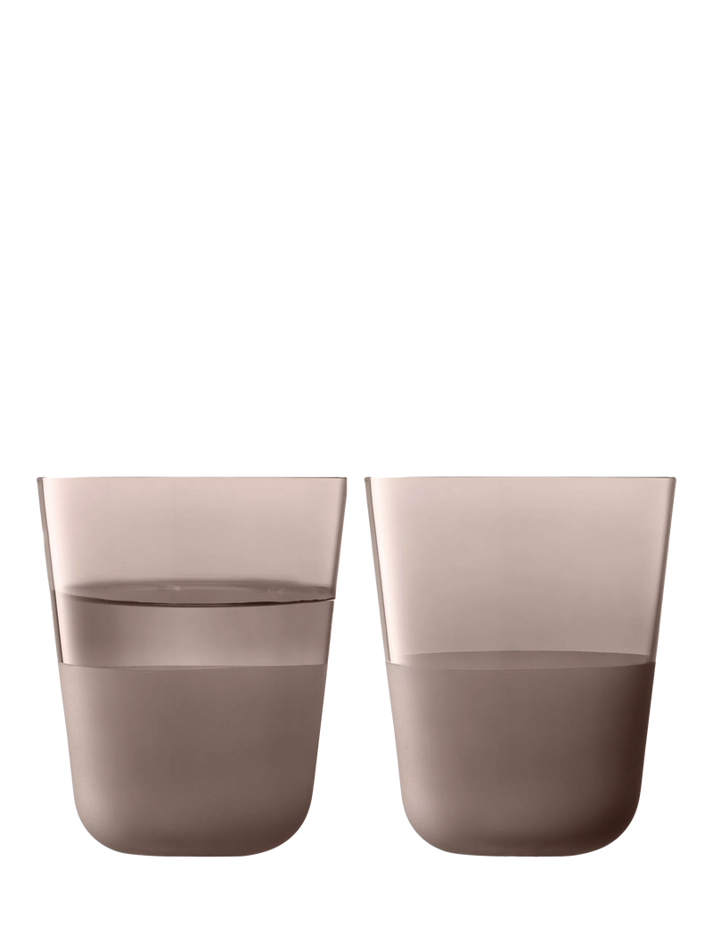 LSA International Arc Contrast glass tumblers, UK version
