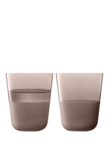 John Lewis LSA International Arc Contrast Glass Tumbler Set of 2 380ml Earth- Buy online at McGrocer