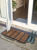 John Lewis rubber coir scraper door mat black - British product