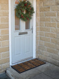 John Lewis rubber coir scraper door mat black - British product