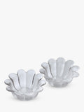 Dartington Crystal Daisy glass dish, set of 2, 16cm, clear - British product