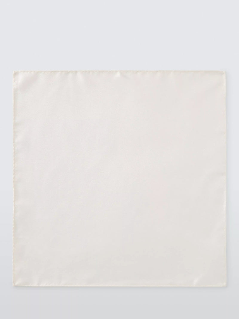 John Lewis plain silk pocket square, imported from the UK