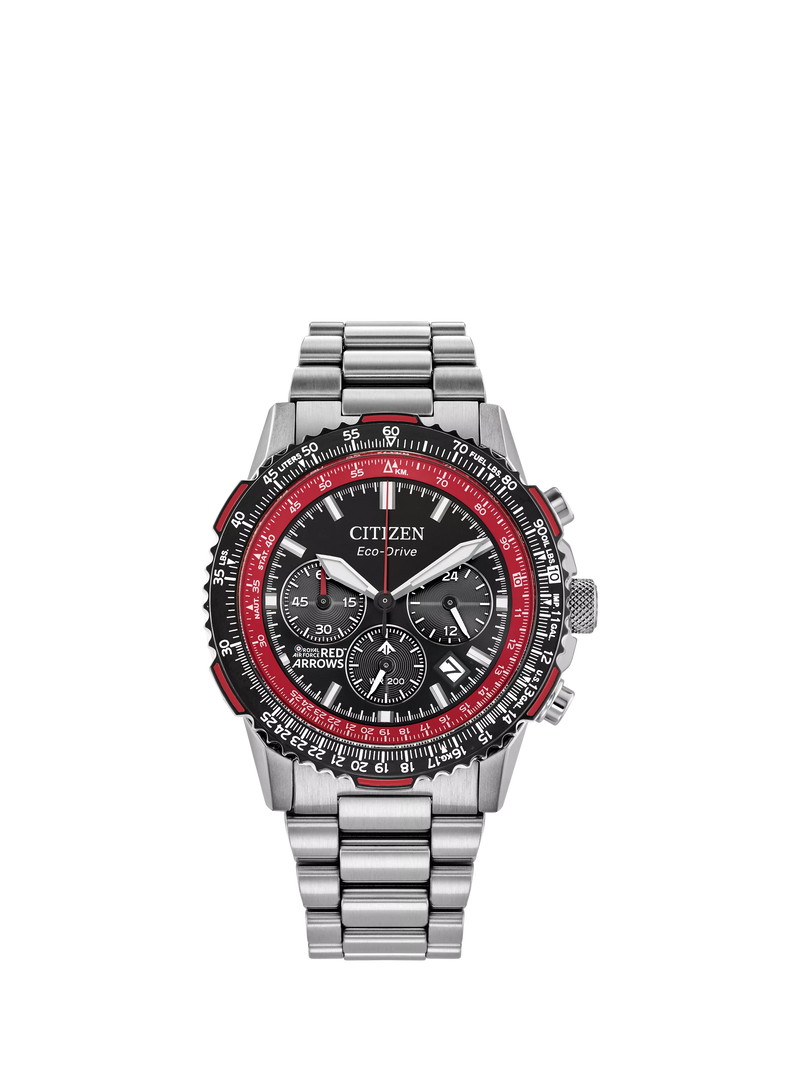 Citizen Red Arrows watch 40mm black dial stainless steel, imported from the UK