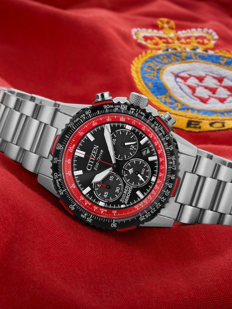 Citizen Red Arrows watch 40mm black dial stainless steel, imported from the UK