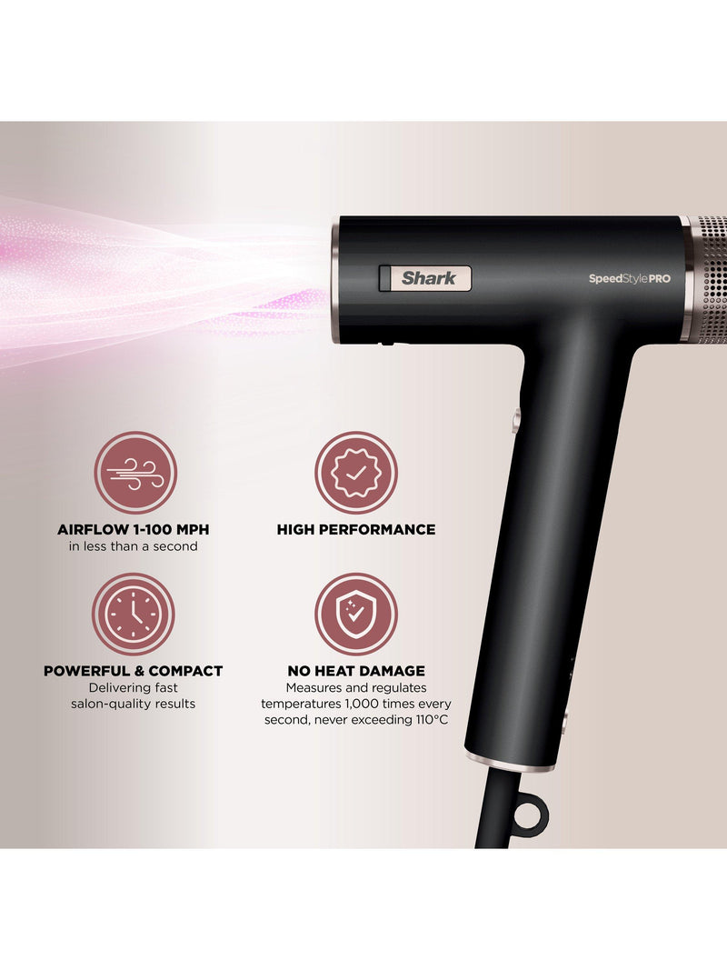 Shark SpeedStyle Pro hair dryer system black (British brand)