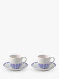 Villeroy & Boch porcelain espresso cup and saucer set of 2, 70ml, blue (British brand)