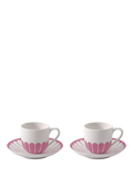 Villeroy & Boch floral porcelain espresso cup and saucer set, 70ml, 2-piece (British brand)
