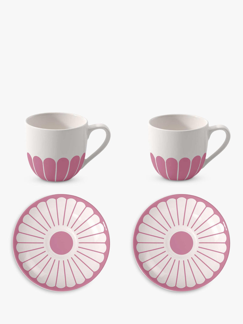 Villeroy & Boch floral porcelain espresso cup and saucer set, 70ml, 2-piece (British brand)