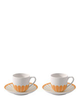 John Lewis Porcelain Espresso Cup and Saucer Set, Fleur Floral Design, 70ml, Set of 2- Buy online at McGrocer