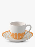 Villeroy & Boch porcelain espresso cup and saucer set, Fleur floral pattern, 70ml, set of two (British brand)