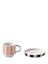 John Lewis Villeroy & Boch Memphis Porcelain Espresso Cup and Saucer Set Multi 60ml- Buy online at McGrocer
