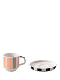Villeroy & Boch Memphis Multi porcelain espresso cup and saucer 60ml (British brand)