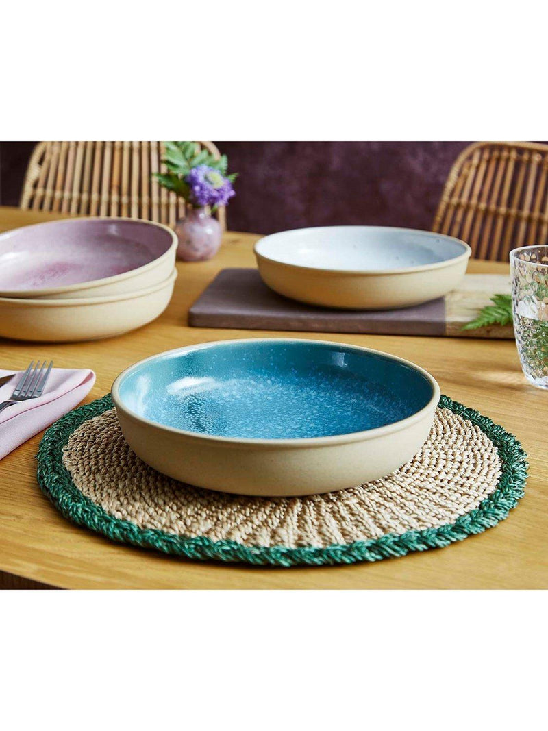 Portmeirion stoneware pasta bowl jade 22.2cm, UK version