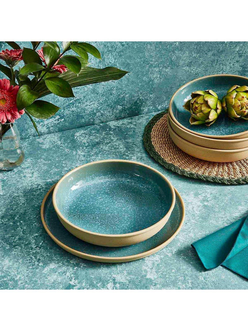 Portmeirion stoneware pasta bowl jade 22.2cm, UK version