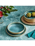 Portmeirion stoneware pasta bowl jade 22.2cm, UK version