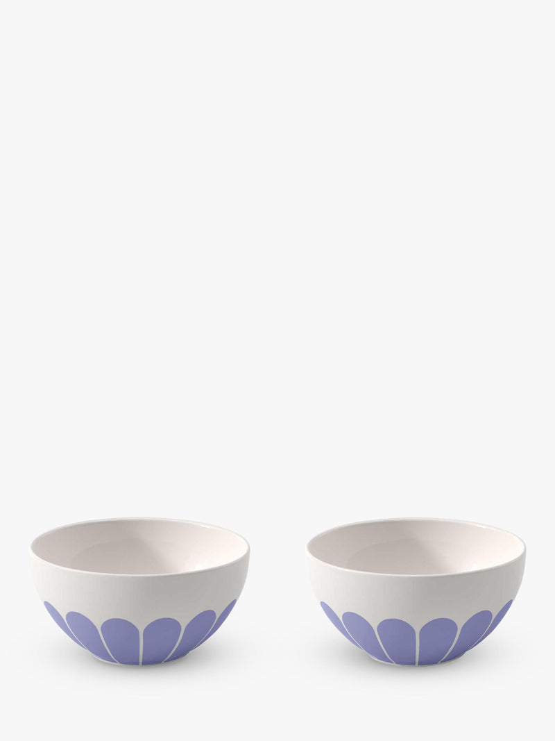 Villeroy & Boch porcelain cereal bowl set with floral design, 14cm bleu (British brand)