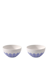 John Lewis Porcelain Cereal Bowl Set of 2 with Floral Design, 14cm, Bleu- Buy online at McGrocer