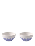 Villeroy & Boch porcelain cereal bowl set with floral design, 14cm bleu (British brand)