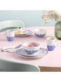 Villeroy & Boch porcelain cereal bowl set with floral design, 14cm bleu (British brand)