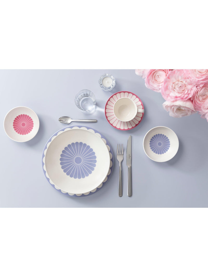 Villeroy & Boch porcelain pasta bowl set of 2, 24cm blue floral pattern (British brand)