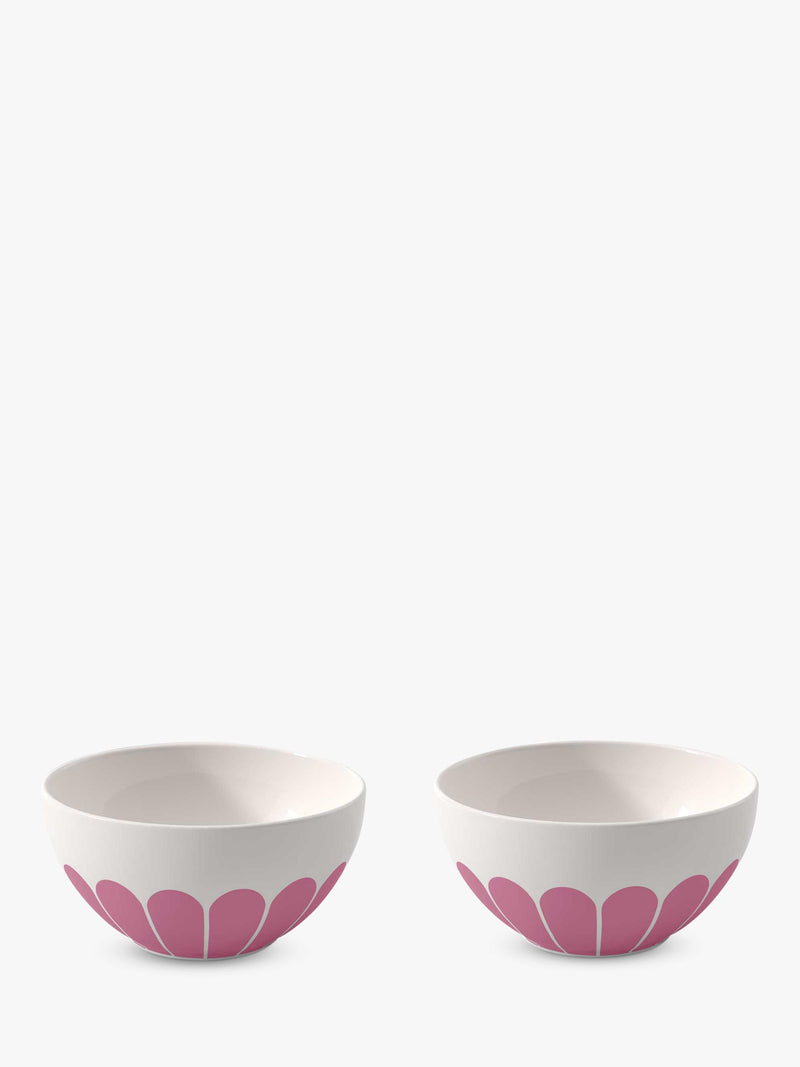 Villeroy & Boch Fleur porcelain cereal bowl in Cassis, set of 2, 14cm (British brand)