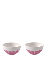 John Lewis Villeroy & Boch Fleur Porcelain Cereal Bowl in Cassis, Set of 2, 14cm- Buy online at McGrocer