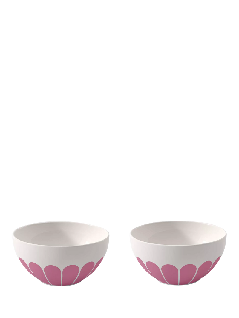 Villeroy & Boch Fleur porcelain cereal bowl in Cassis, set of 2, 14cm (British brand)